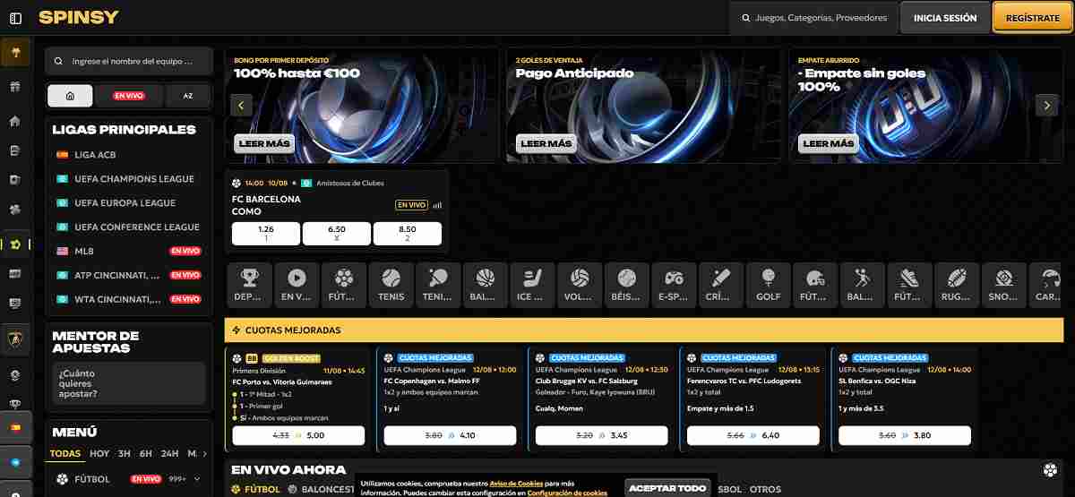 Spinsy - Opiniones y reseñas de casas de apuestas en España